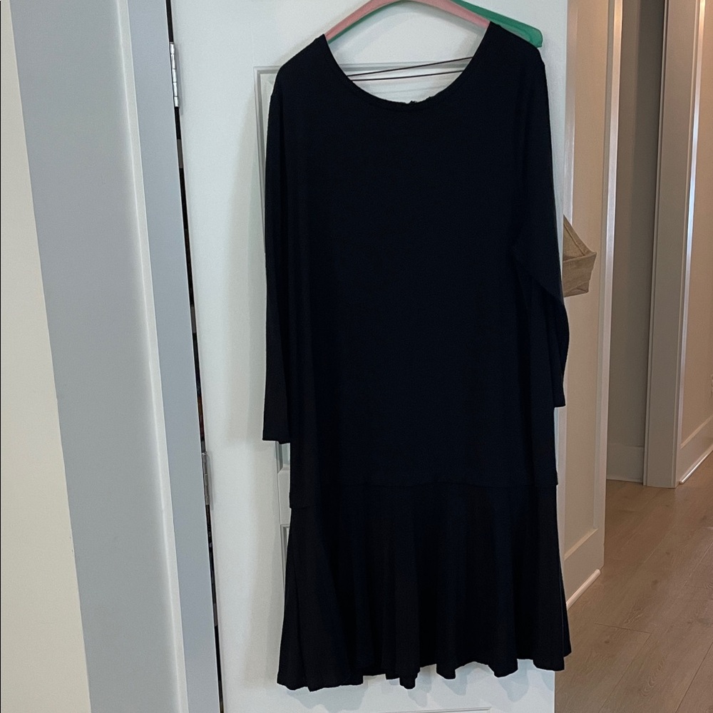 LOFT Black Midi Dress